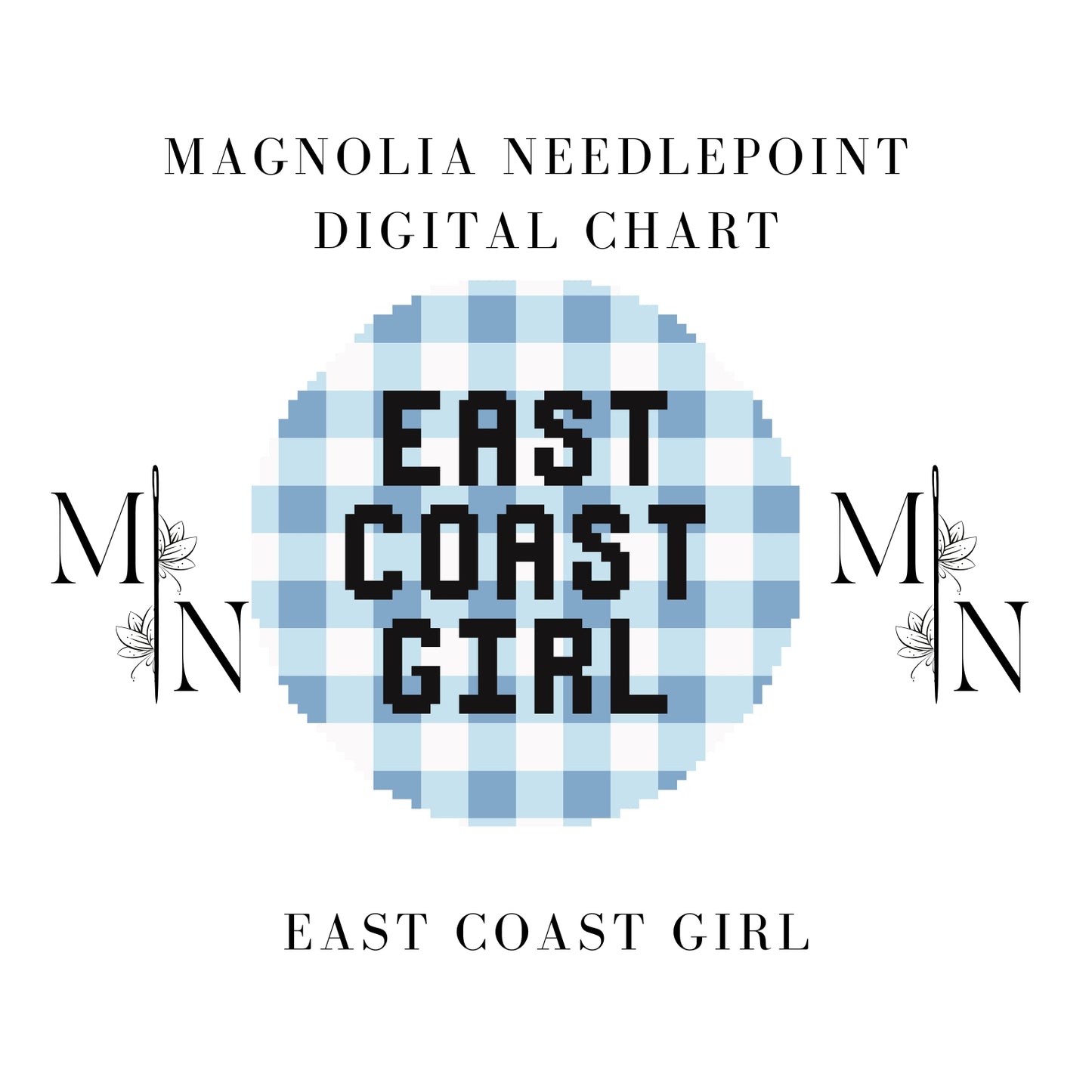 East Coast Girl Digital Download Needlepoint Chart