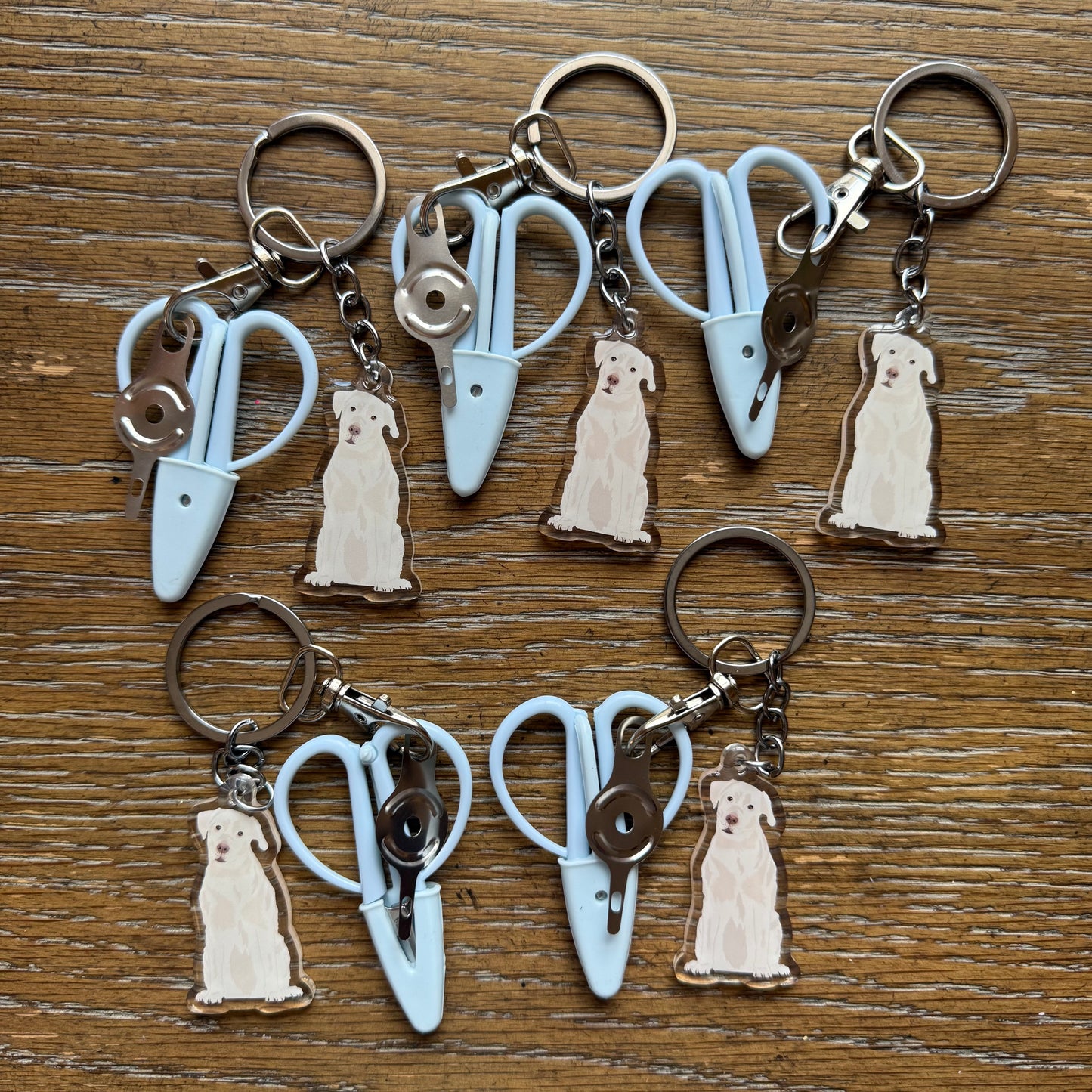 White Lab Labrador Retriever Notion Keychain