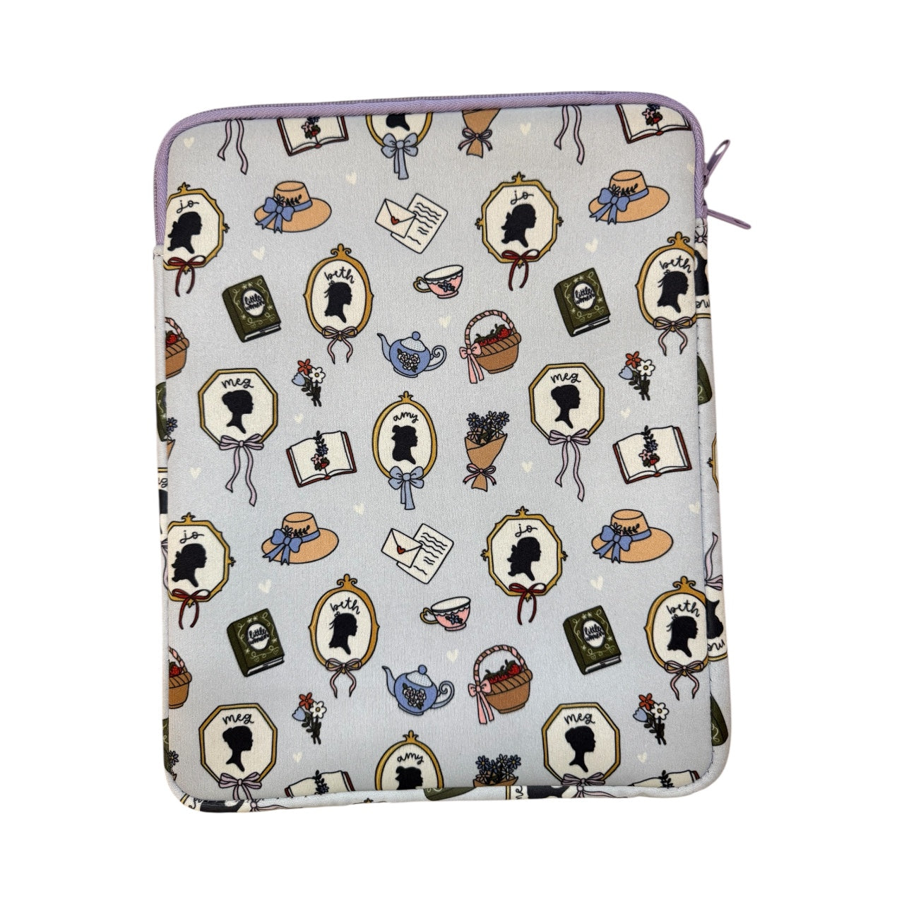 Little Women Motif Neoprene Top-Zip Project Bag