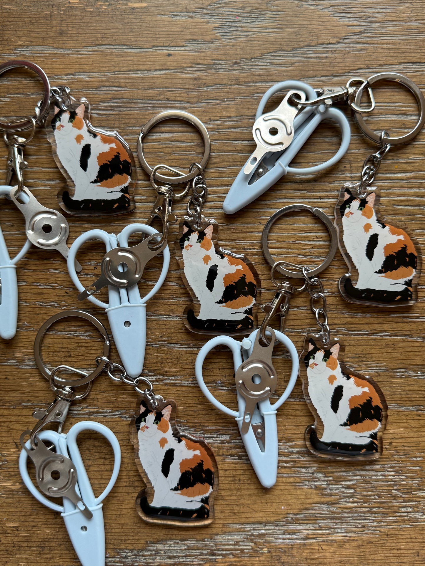 Calico Cat Notion Keychain