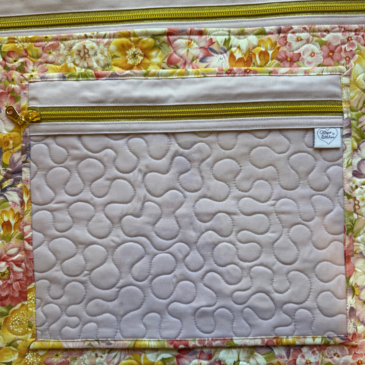 Lilac Vintage Floral Project Bag