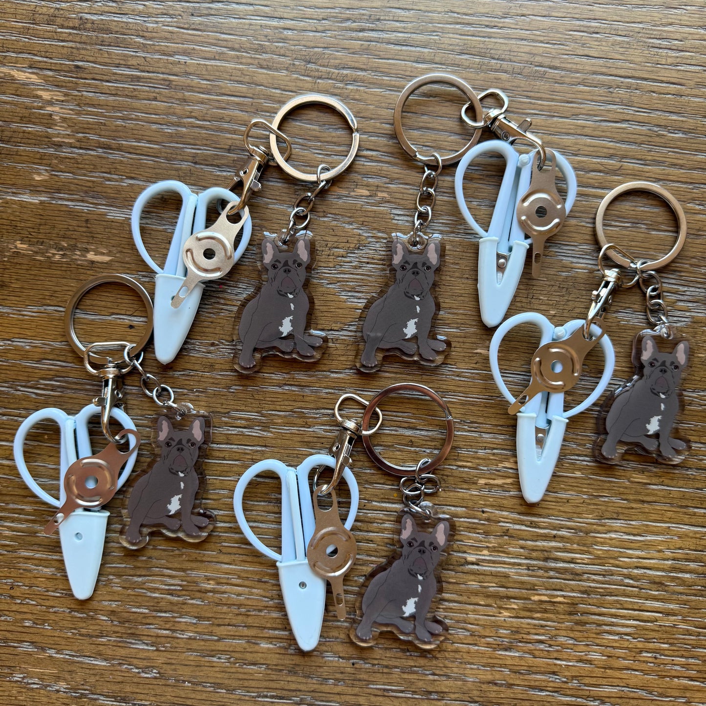 Frenchie Gray Notion Keychain