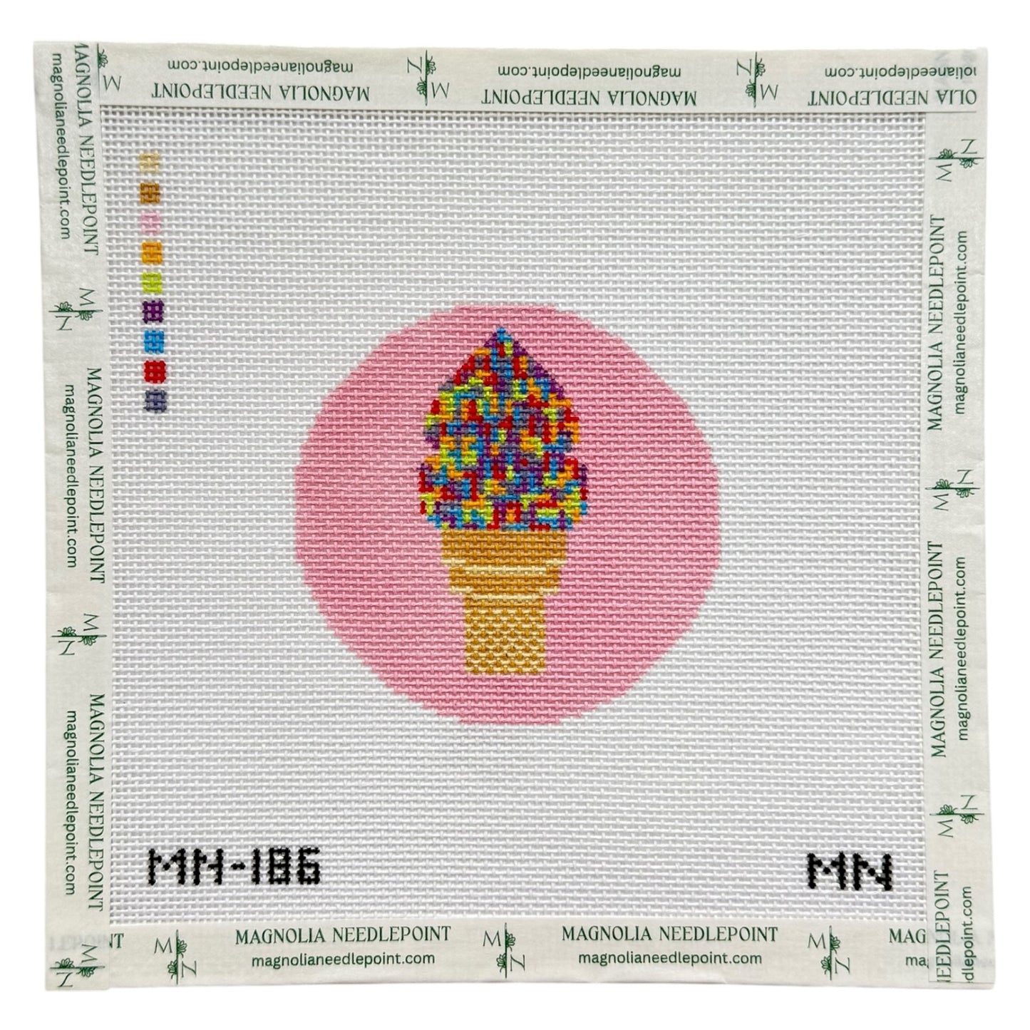 Preorder - Confetti Sprinkles Dipped Ice Cream Cone on Pink