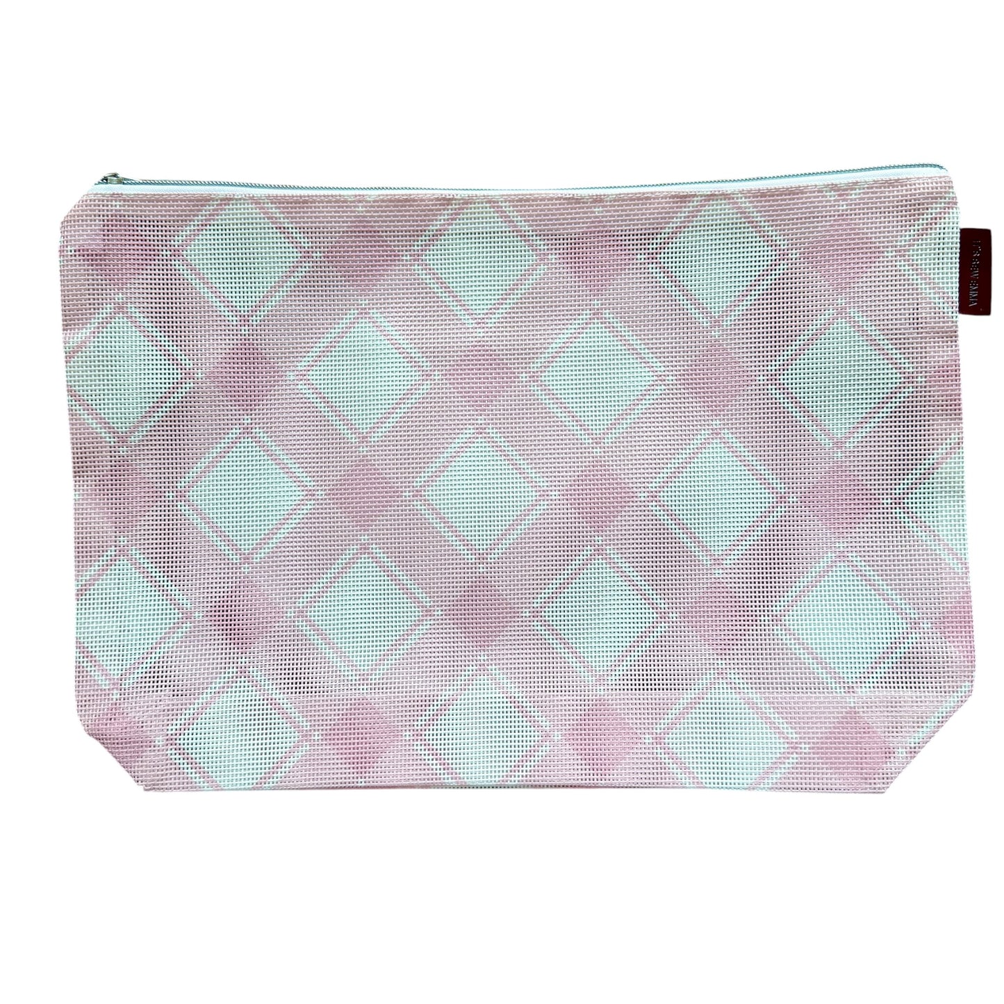 Large Pink Plaid Stitch-able Project Bag