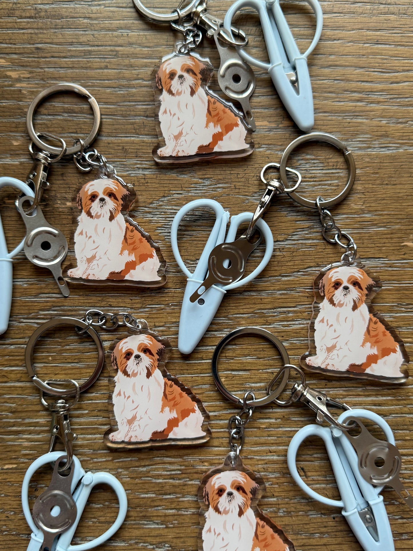 Shih Tzu Brown & White Notion Keychain