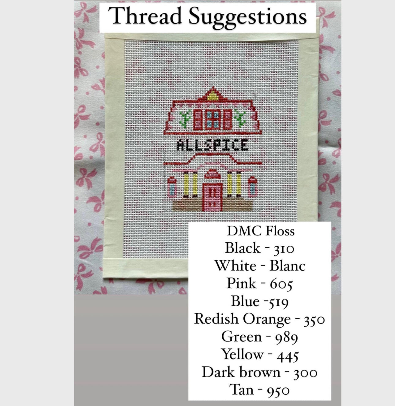 All Spice Shaker Village House Hand Painted Needlepoint Canvas