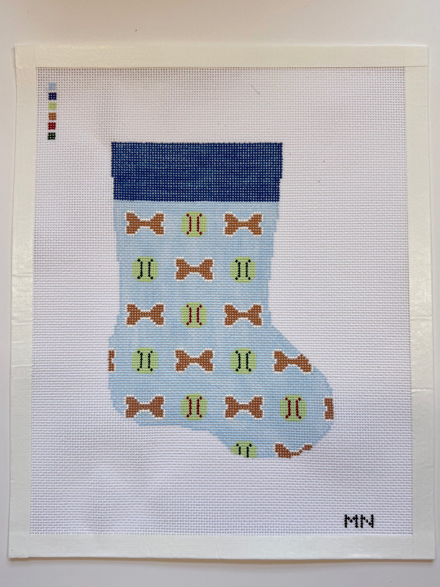 PREORDER: Blue Bones & Tennis Balls Dog Mini Stocking