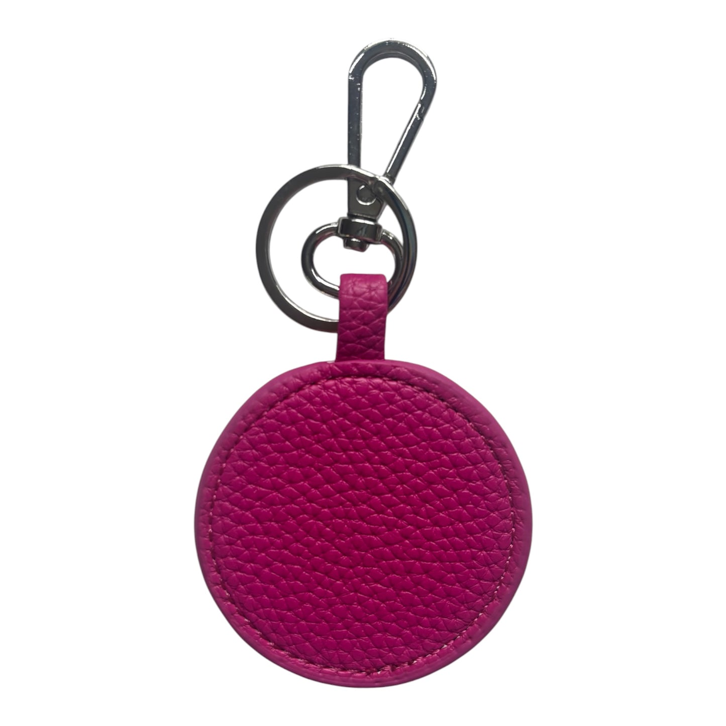 Magenta Purple Pebbled Self Finishing Round Key Fob