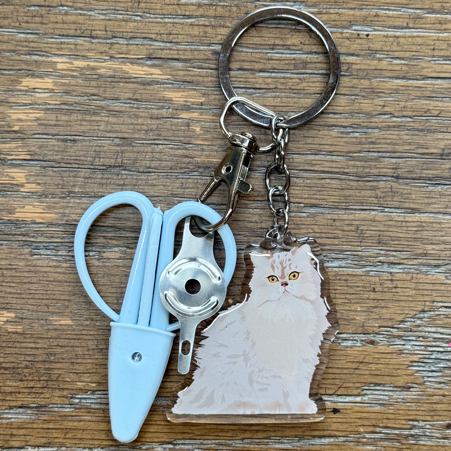 White Persian Cat Notion Keychain