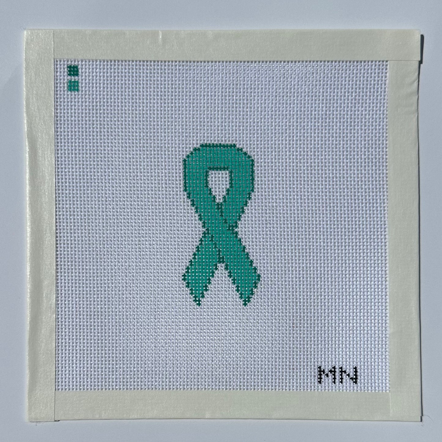 Turquoise Teal Survivor/Awareness Ribbon Mini