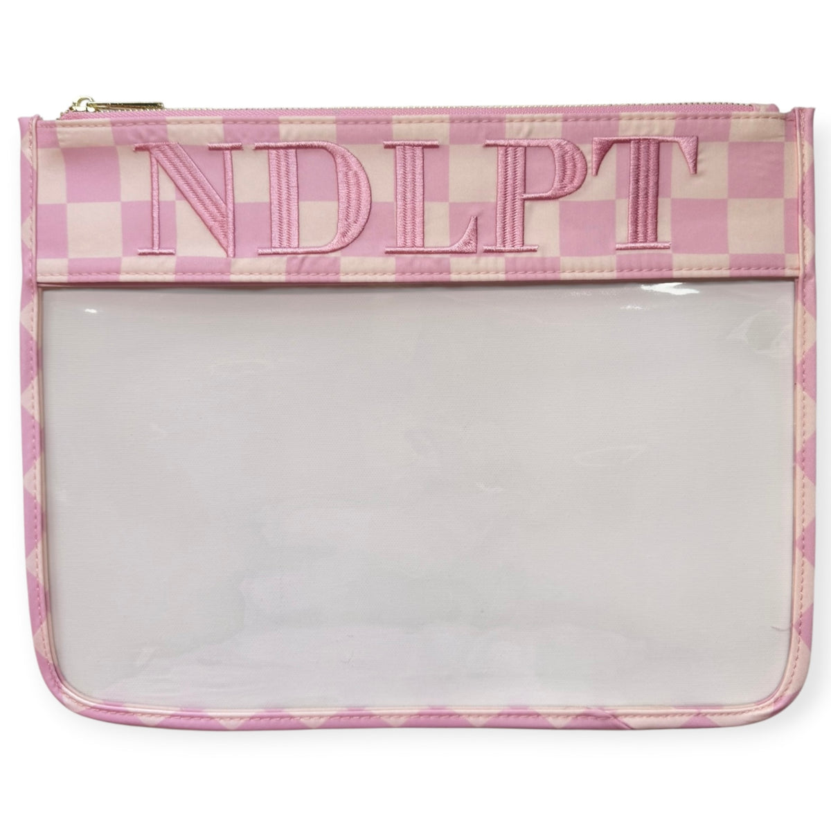 NDLPT Pink Check Checkerboard Project Bag