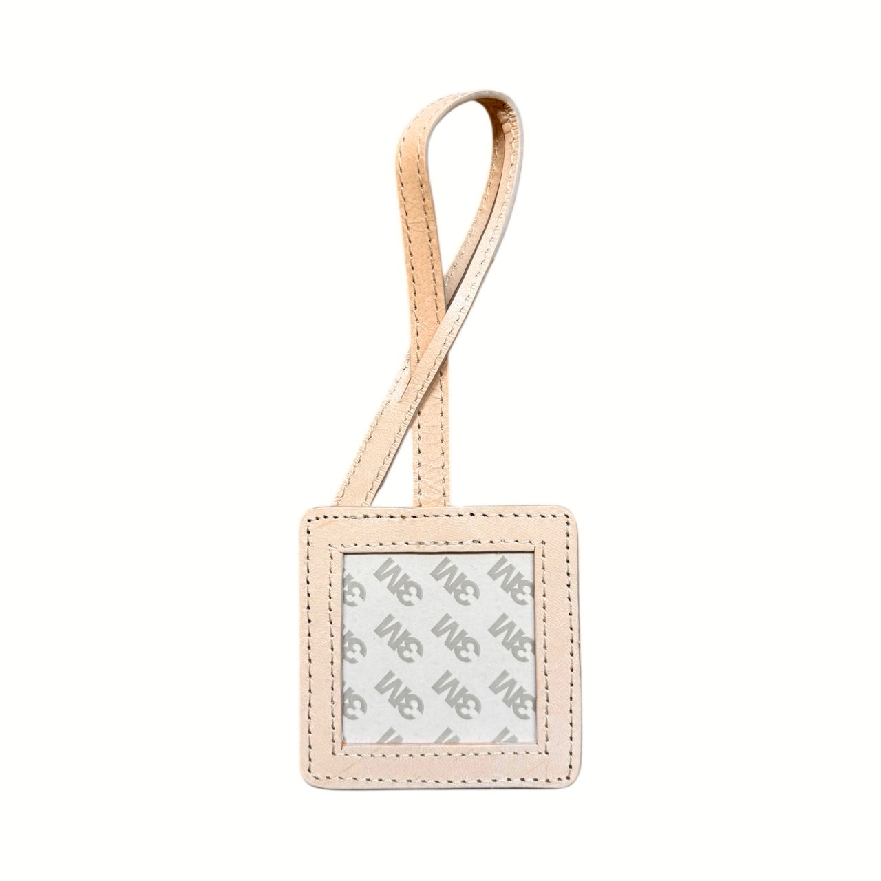 Tan Leather Self Finishing Square Bag Tag