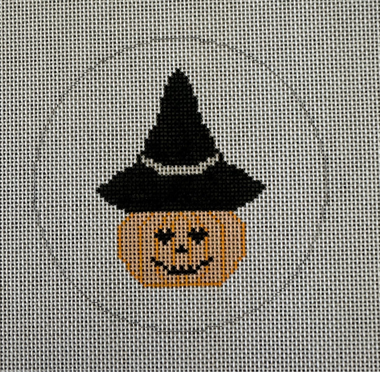 Heart Eyes Pumpkin in Witch Hat