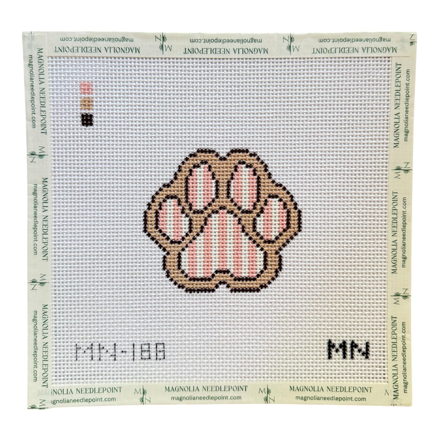 Pink Stripe Paw Canvas