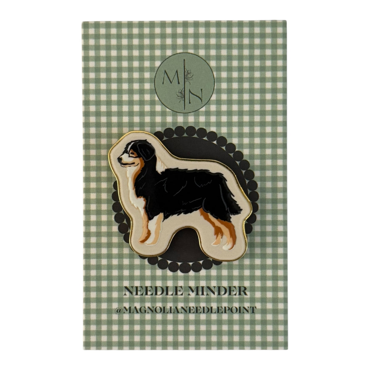 Australian Shepherd Black Tri Color Needle Minder
