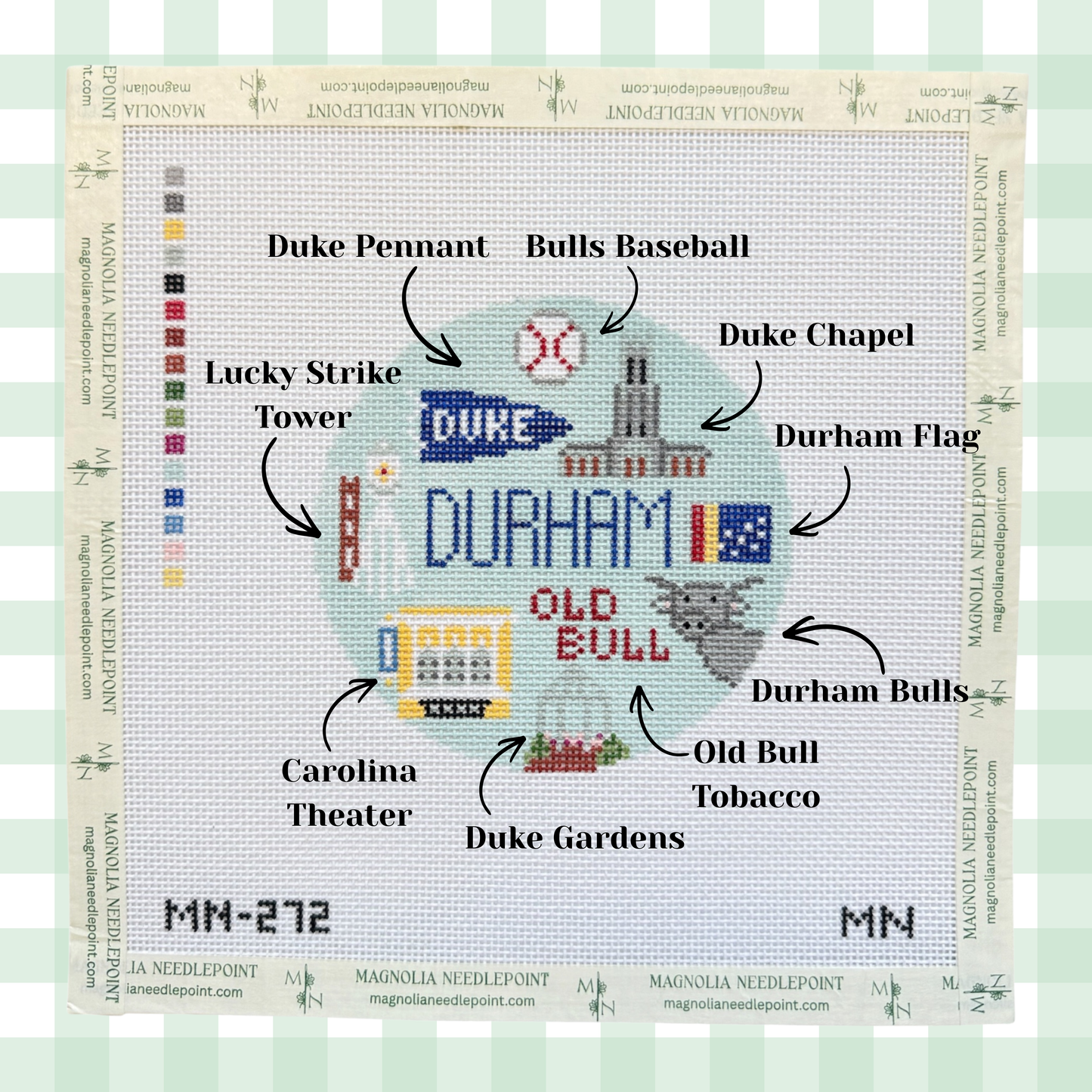Durham NC Travel Round - Chapel Hill Needlepoint Exclusive