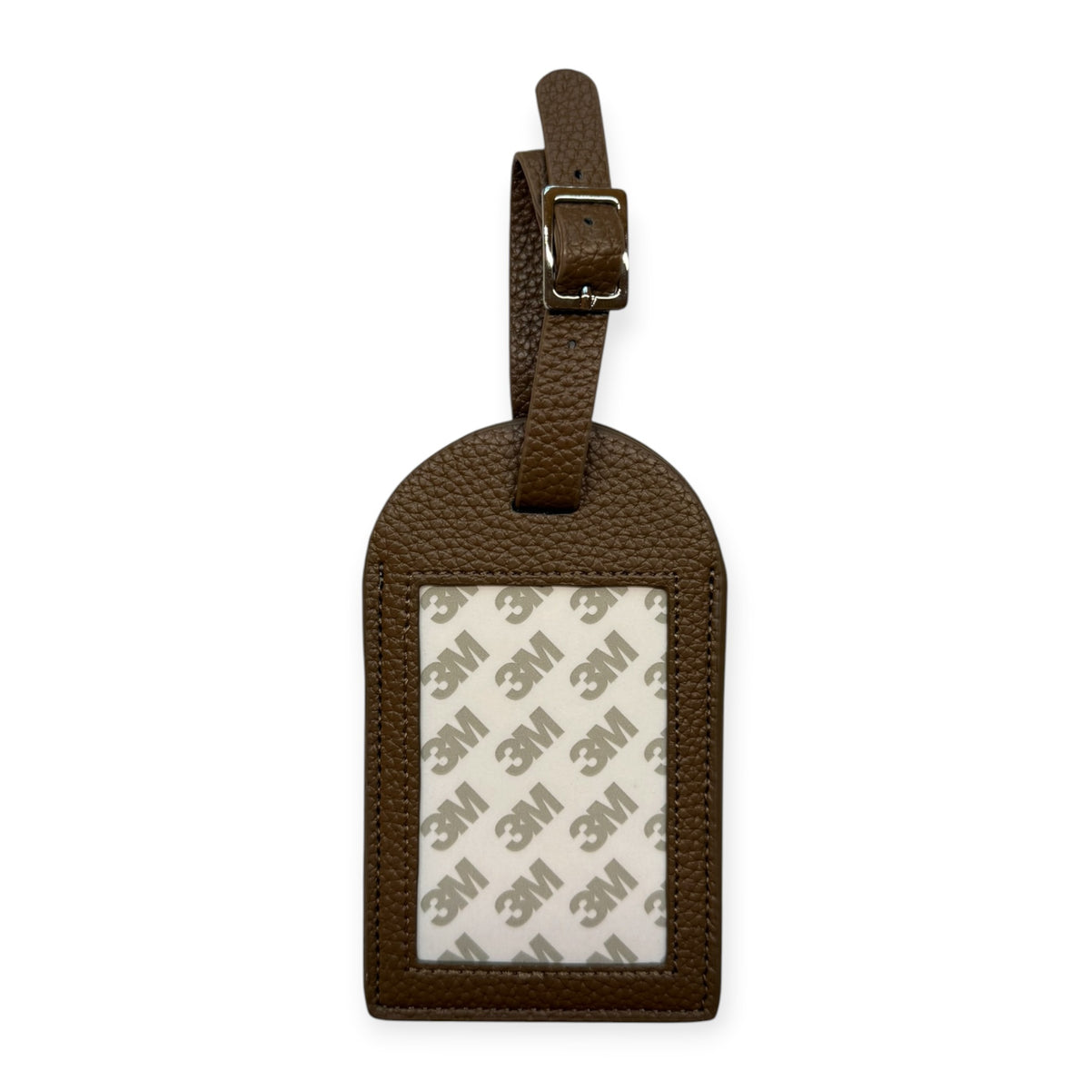 Brown Pebbled Self Finishing Luggage Tag