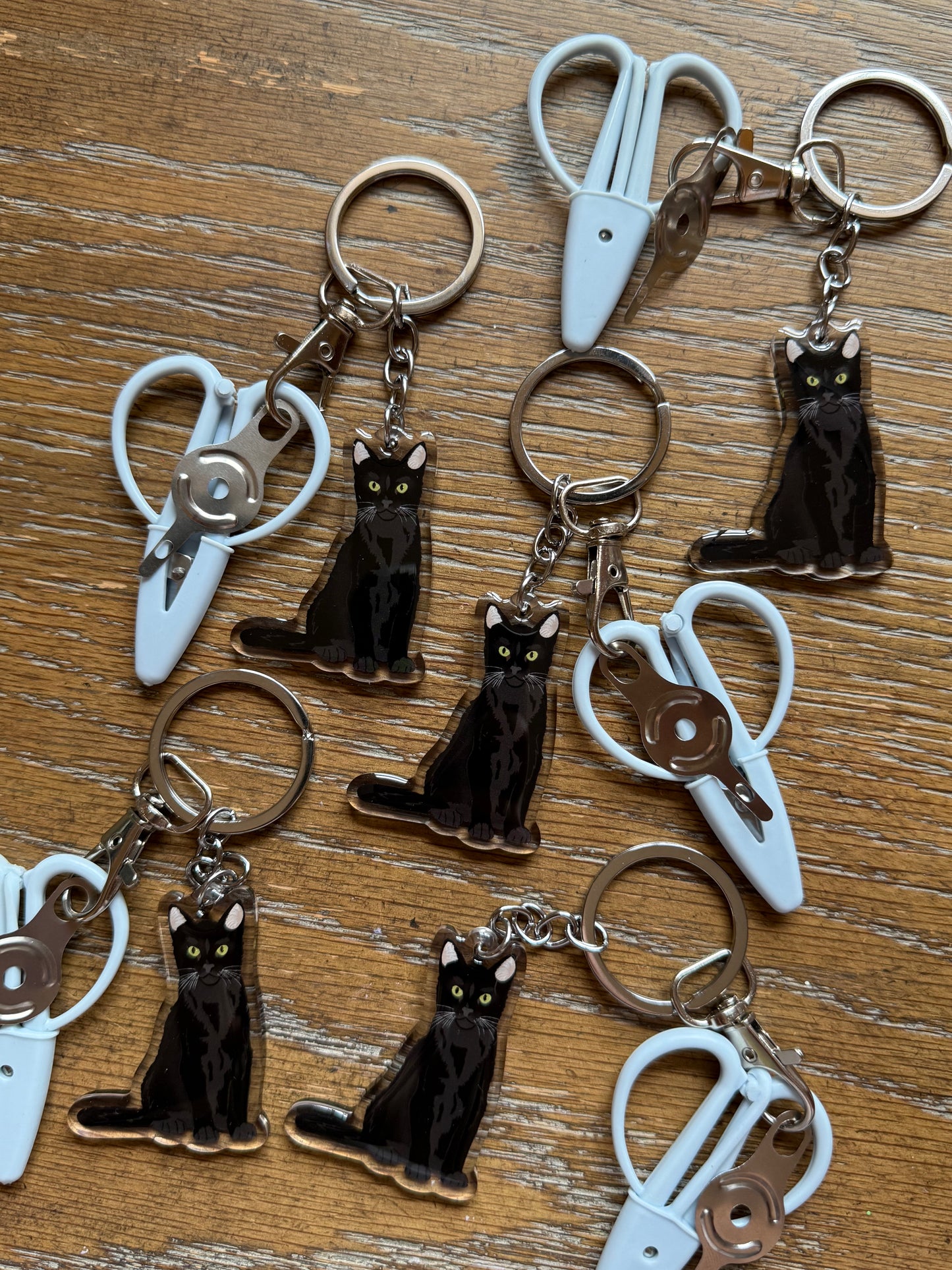 Black Cat Notion Keychain