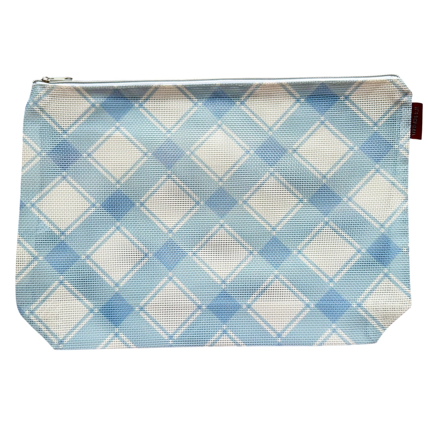 Large Blue Plaid Stitch-able Project Bag