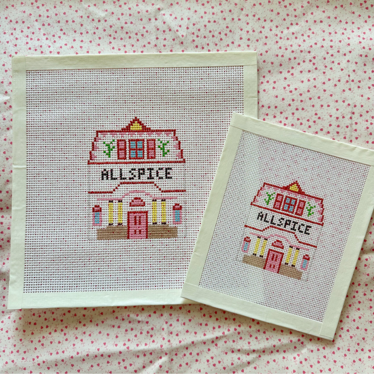All Spice Shaker Village House Hand Painted Needlepoint Canvas