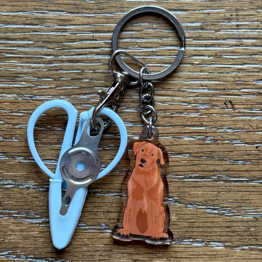 Red Lab Labrador Retriever Notion Keychain