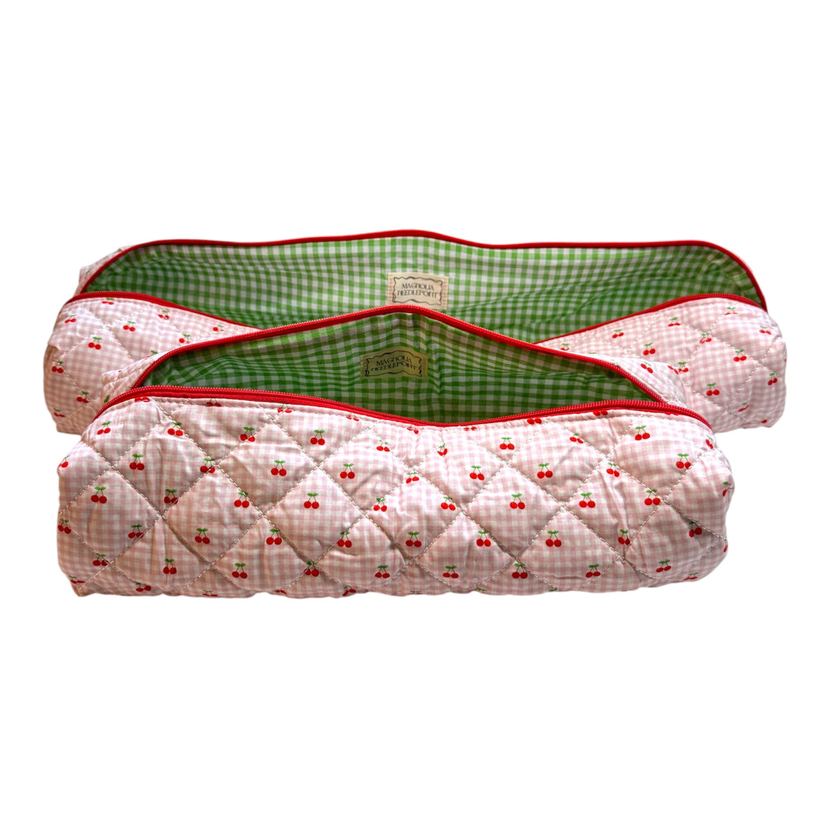Cherry Gingham Roll-It-Up Bag