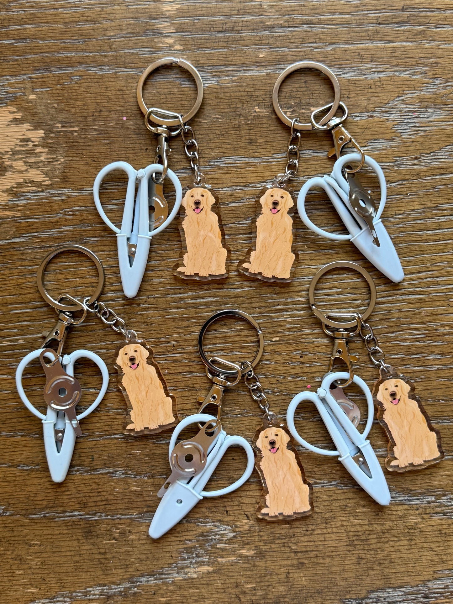 Golden Retriever Notion Keychain