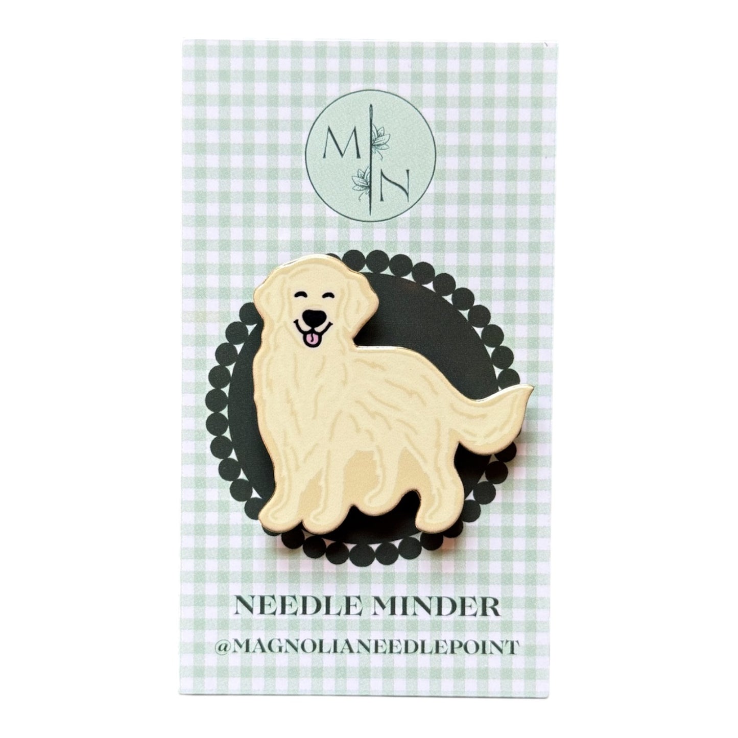 English Cream Golden Retriever Dog Needle Minder