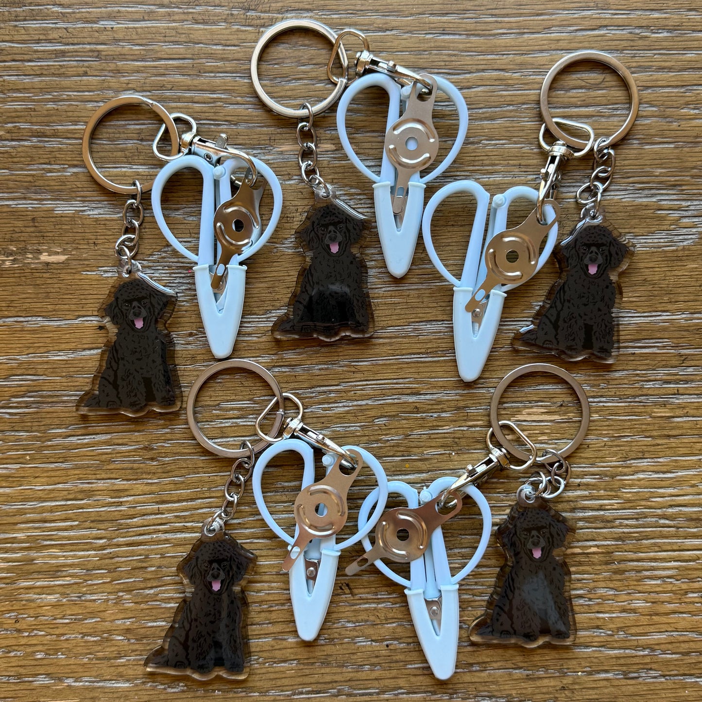 Black Poodle Notion Keychain