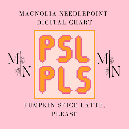 Pumpkin Spice Latte, Please Digital Download Needlepoint Chart