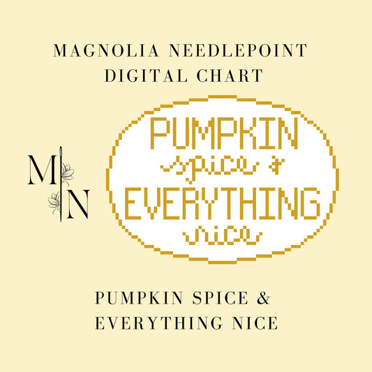 Pumpkin Spice & Everything Nice Digital Download Needlepoint Chart