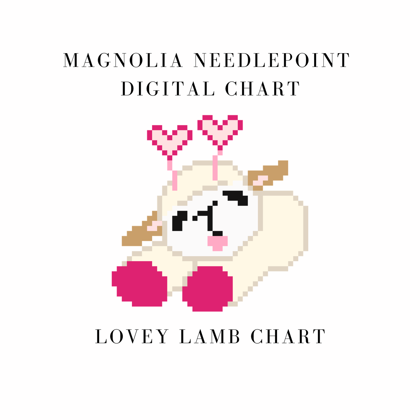 Lovey Lamb Dog Toy Digital Download Needlepoint Chart