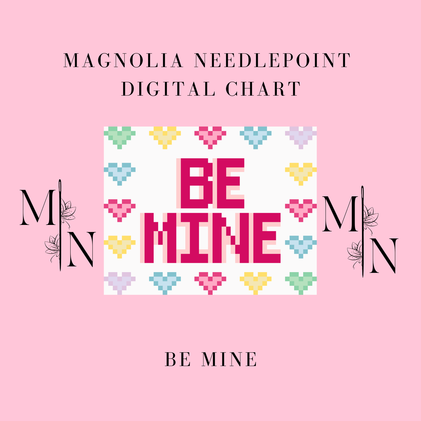 Chart4Charity Be Mine Digital Download Needlepoint Chart