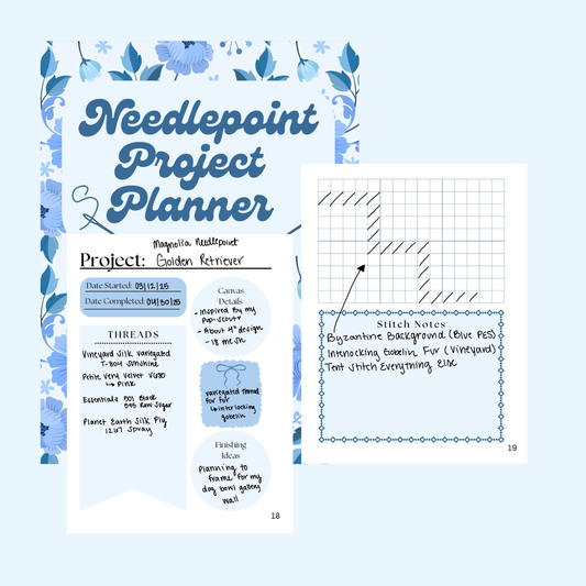 Needlepoint Project Planner Digital Download Notebook