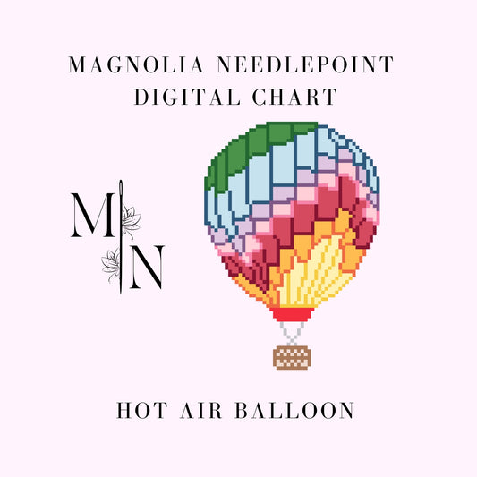 Hot Air Balloon Digital Download Needlepoint Chart