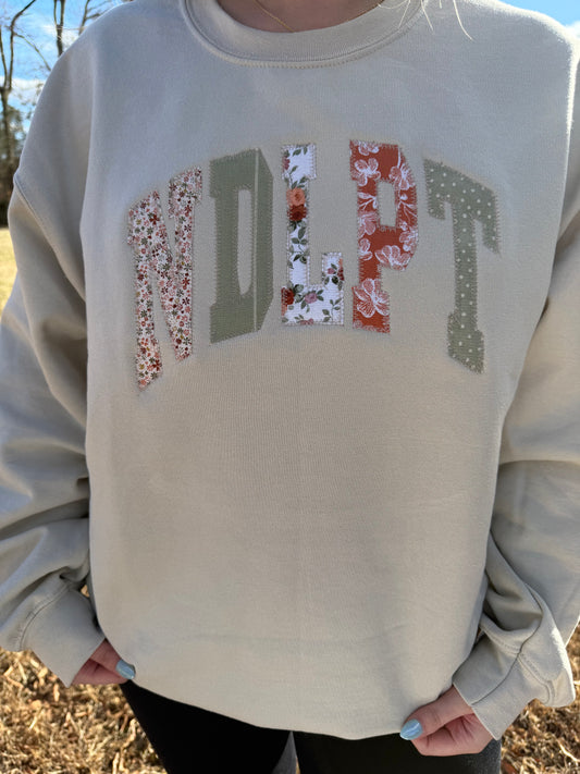 Cozy Colors Cream Appliqué Crewneck