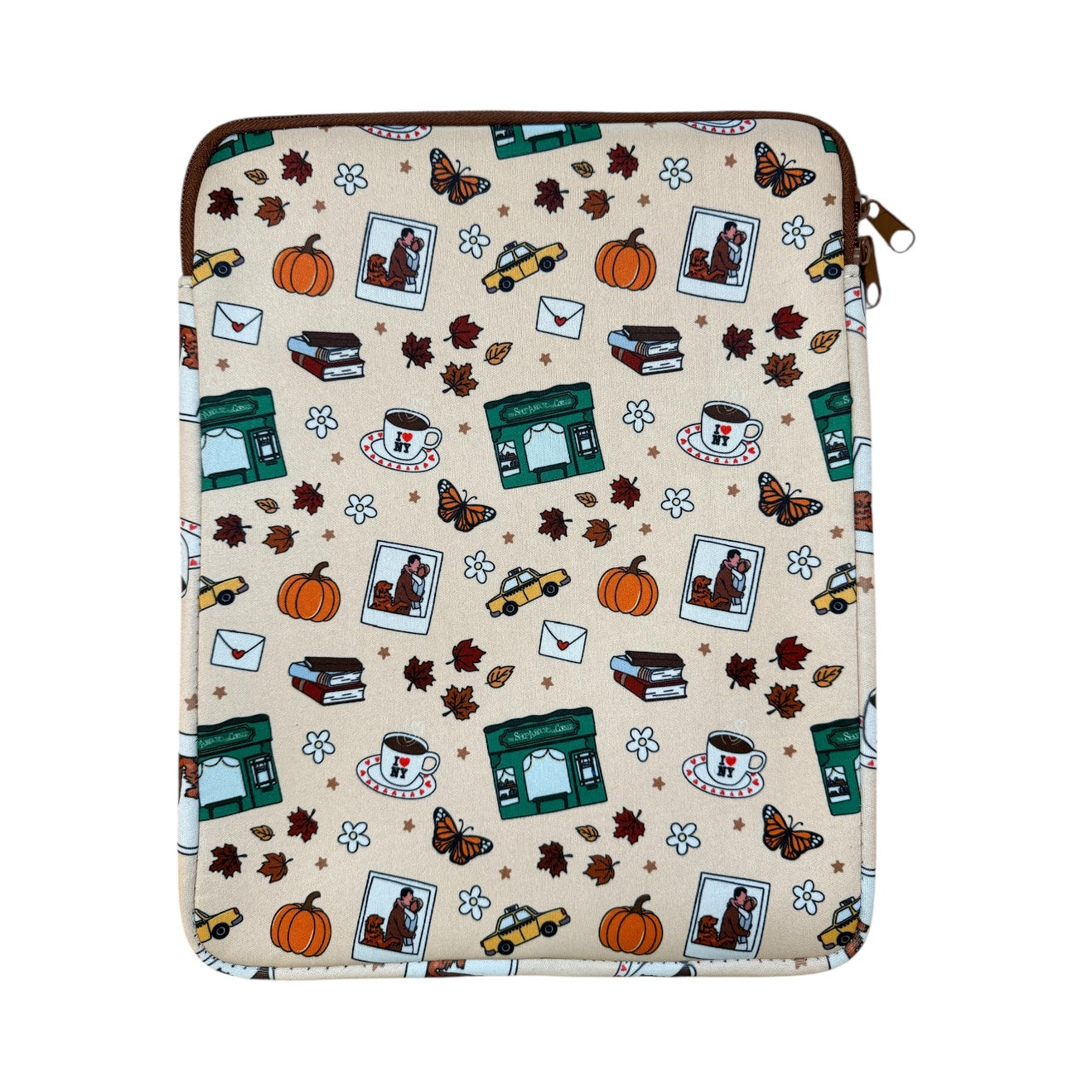 Mail Motif Neoprene Top-Zip Project Bag