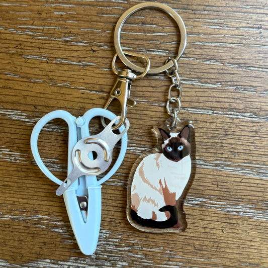 Siamese Cat Notion Keychain