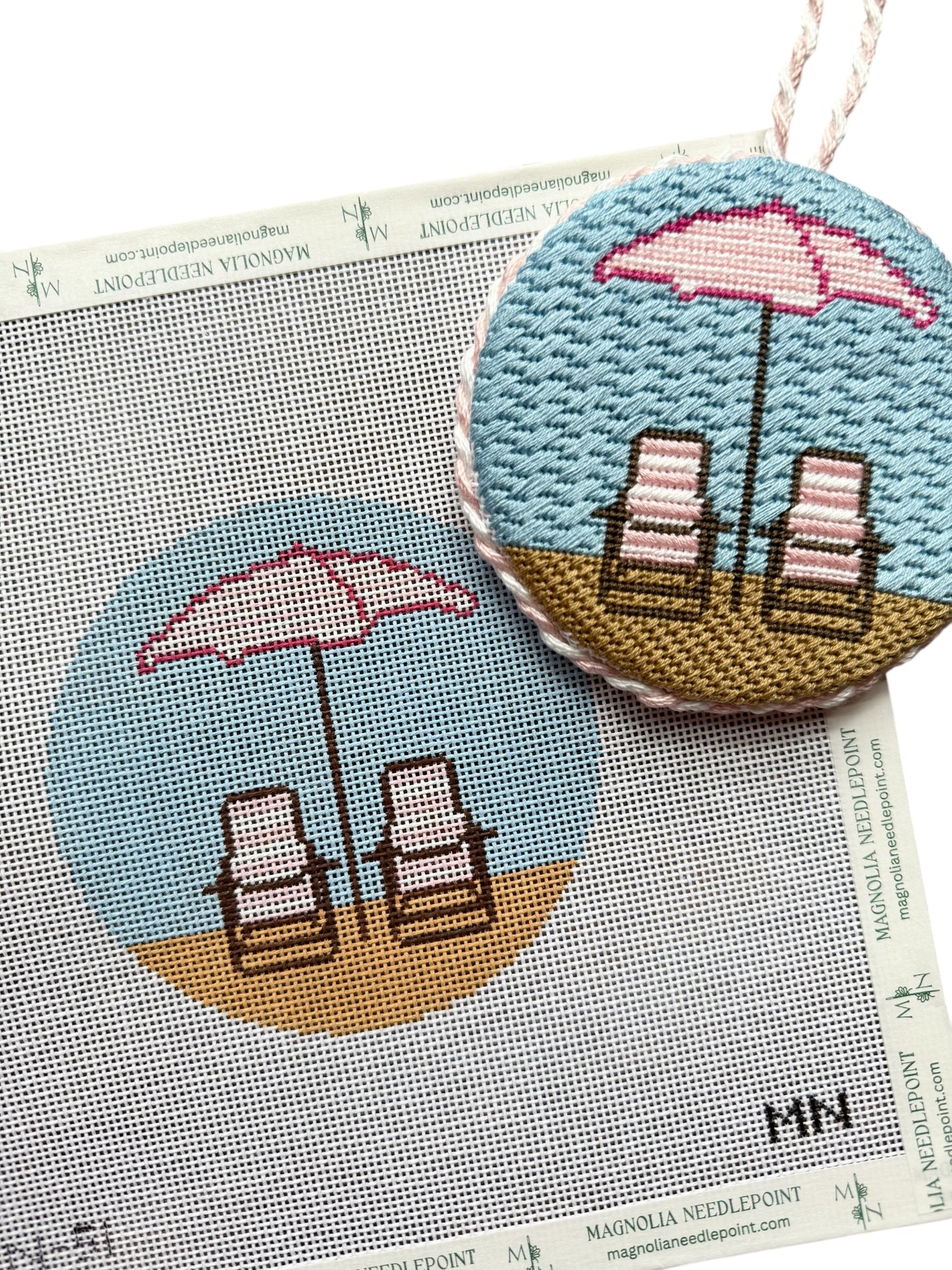 Pink Striped Beach Chairs