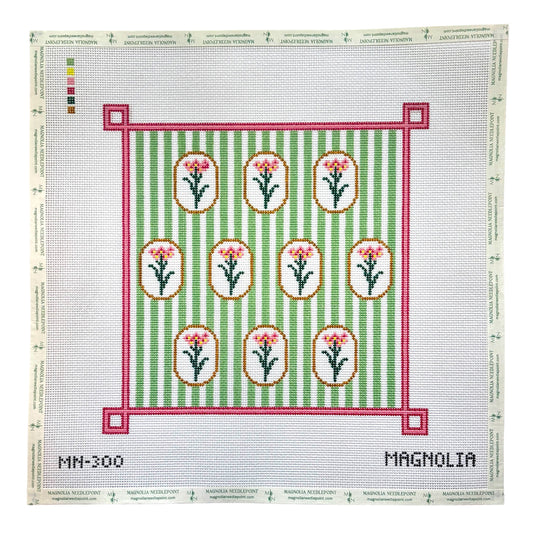 Cameo Bouquet Stripe Pillow