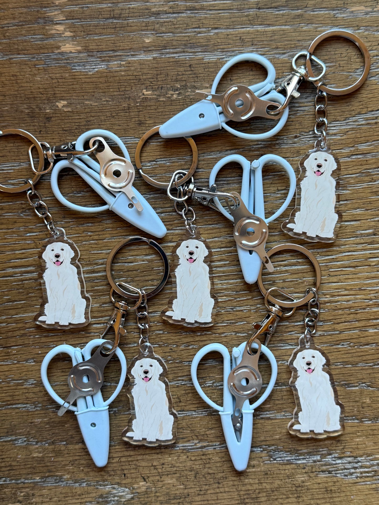 English Cream Golden Retriever Notion Keychain
