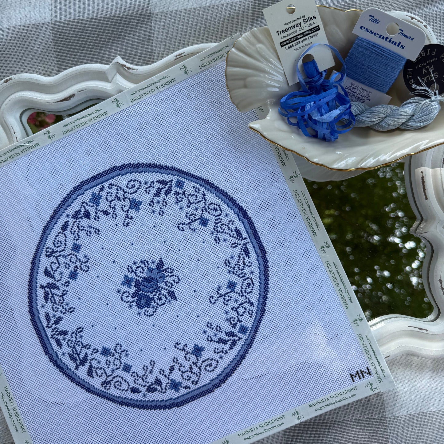 Blue China Plate