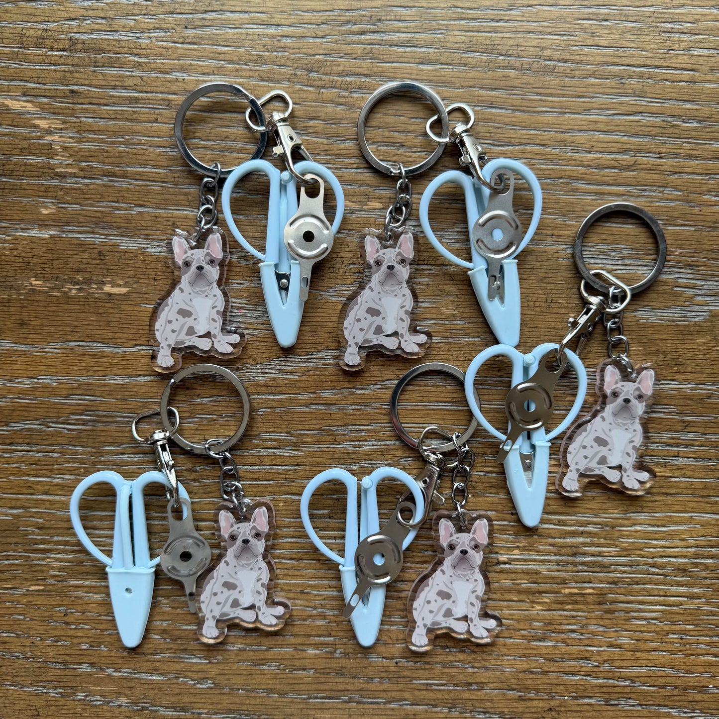 Frenchie Merle Notion Keychain