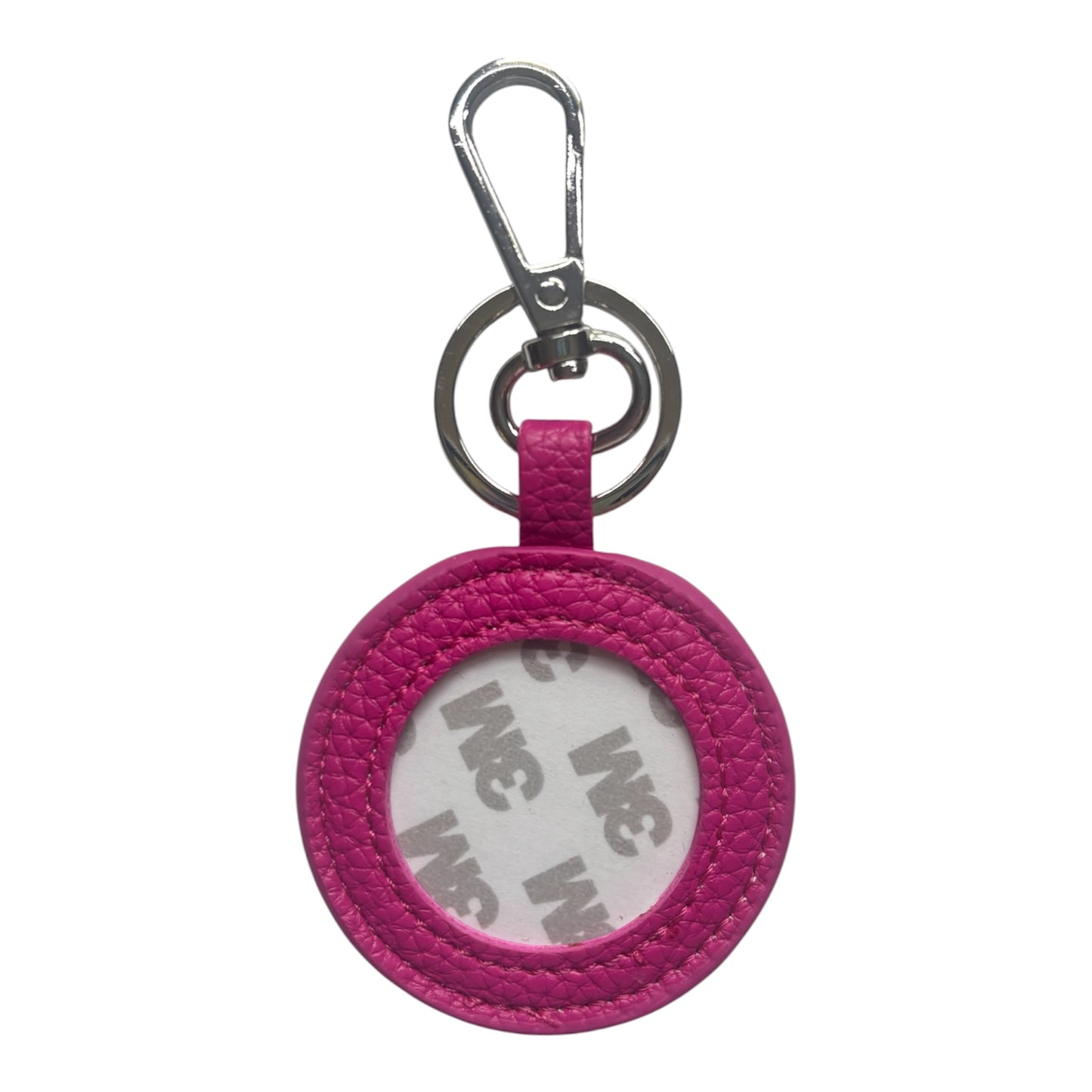 Magenta Purple Pebbled Self Finishing Round Key Fob