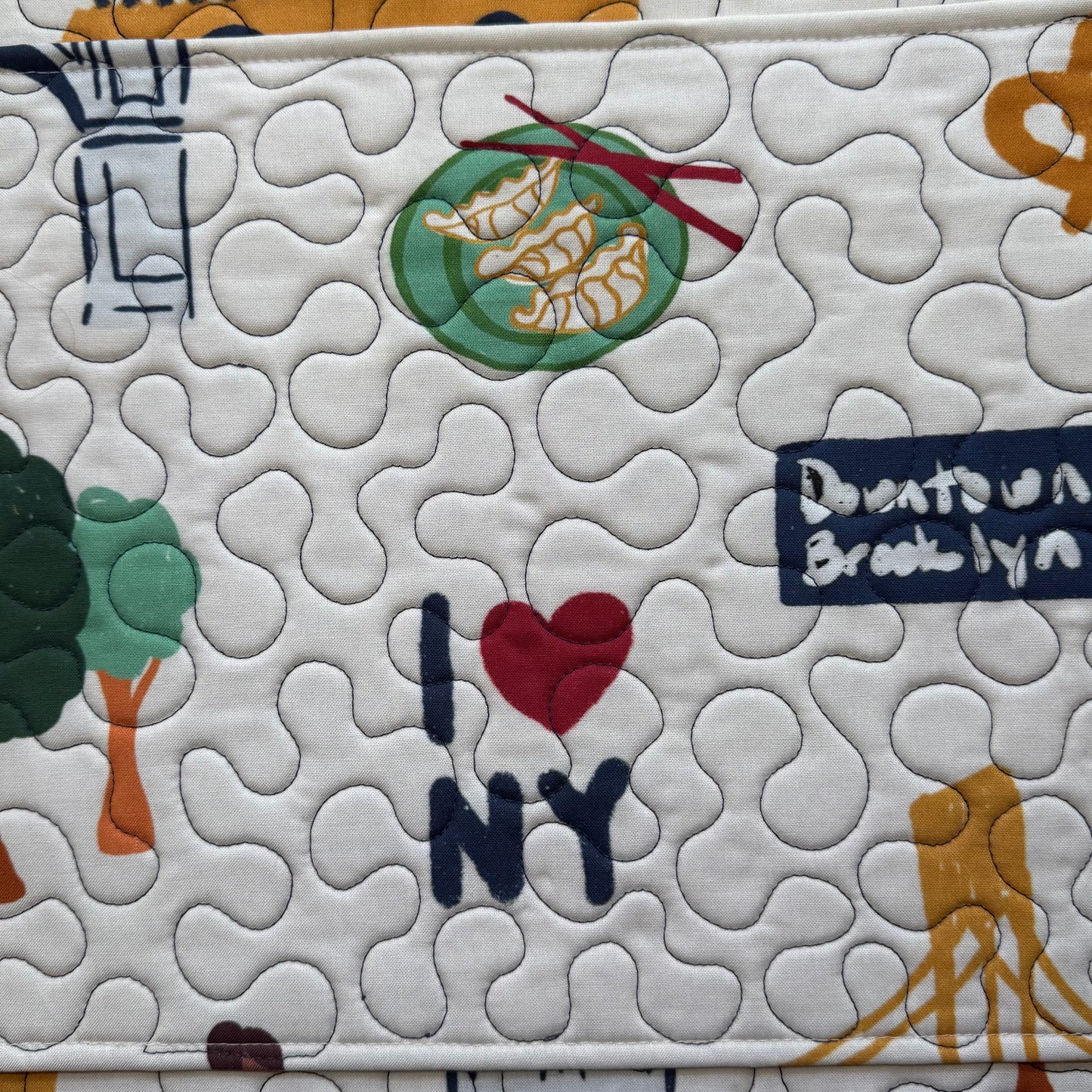NYC New York Navy Blue Lining Project Bag