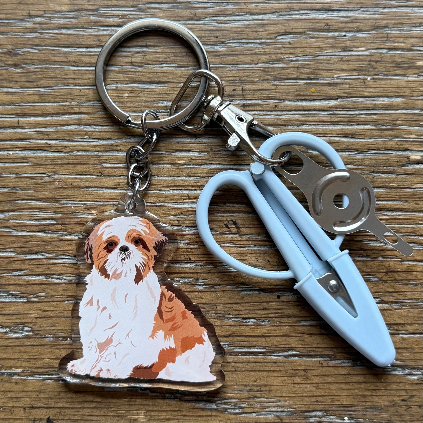 Shih Tzu Brown & White Notion Keychain