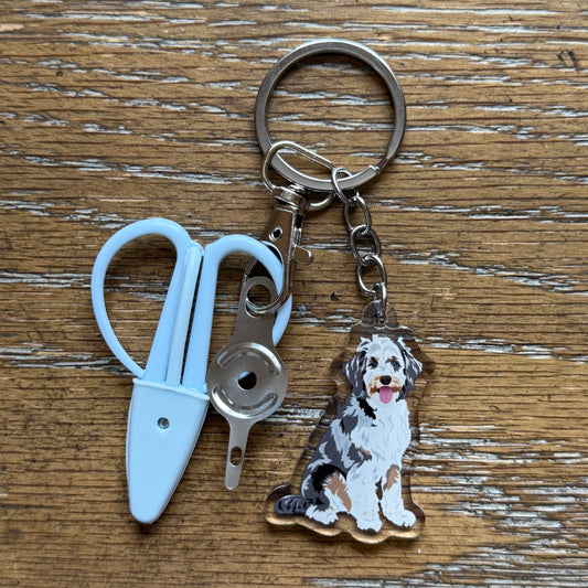 Aussiedoodle Notion Keychain