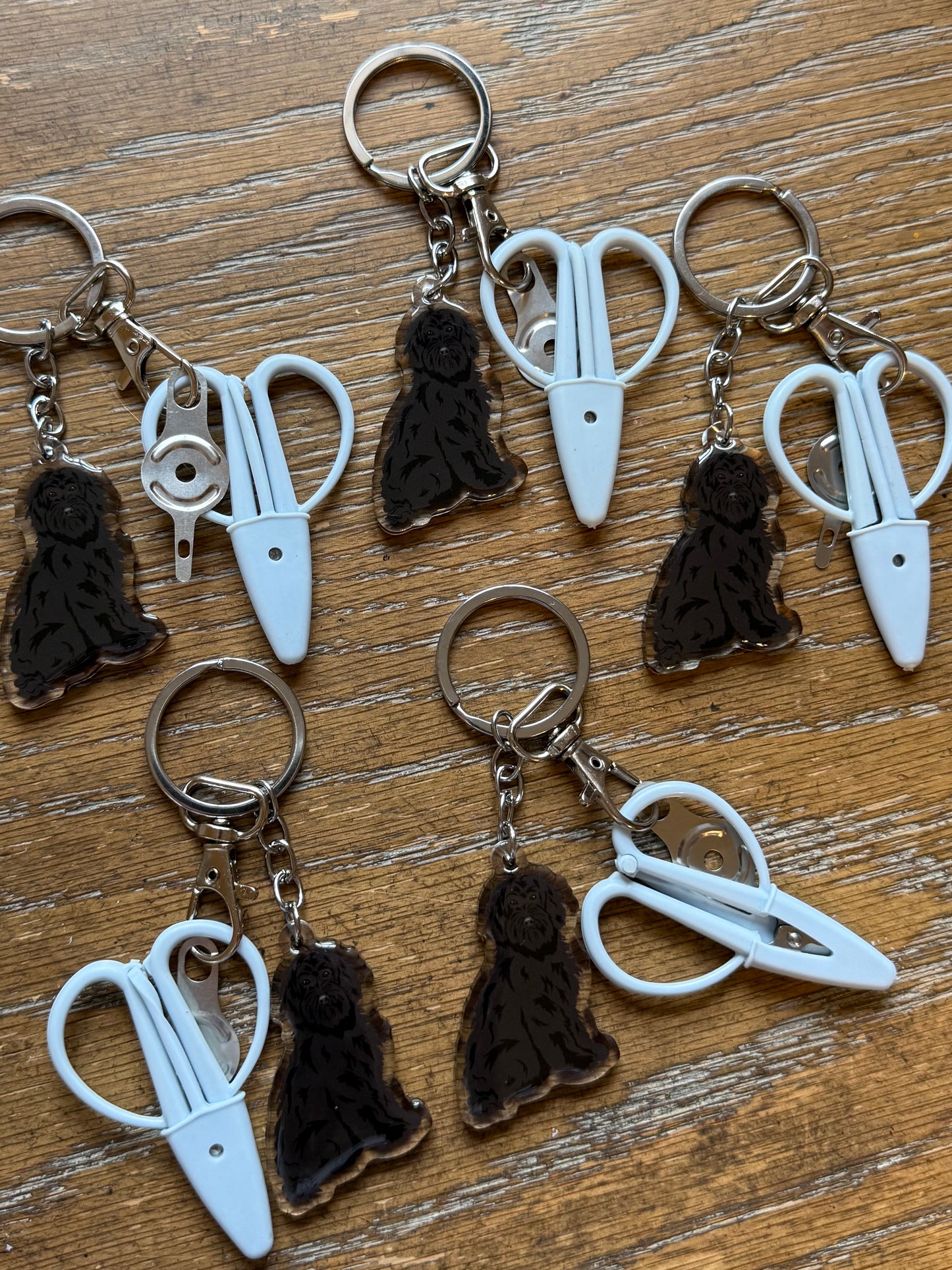 Black Doodle Notion Keychain