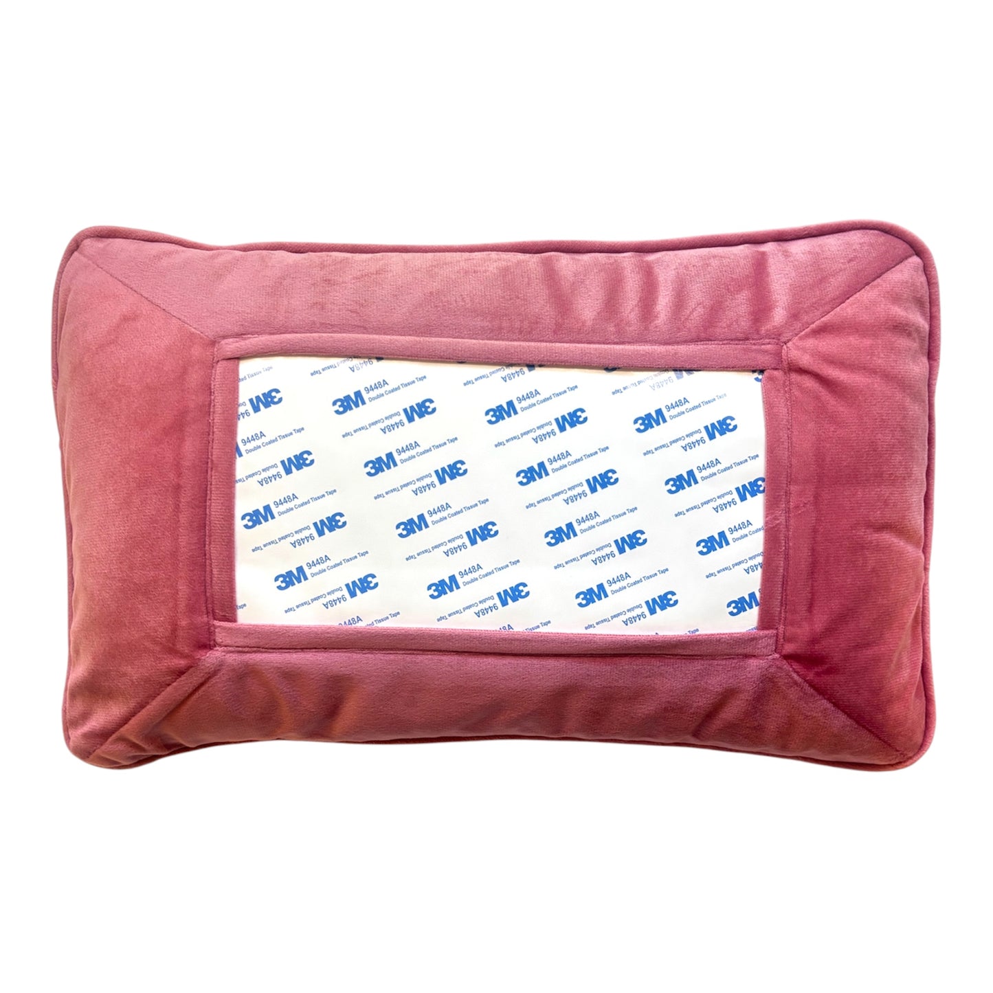 Pink Velvet Self Finishing Pillow