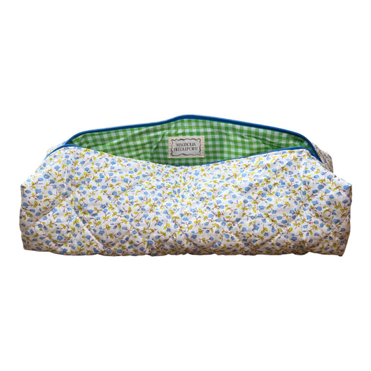Blue & White Floral Roll-It-Up Bag